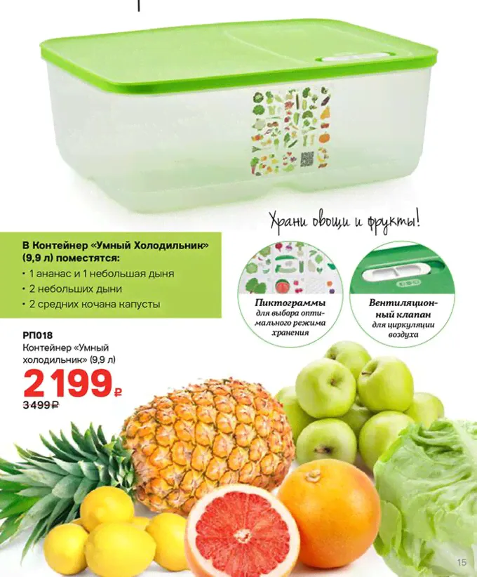 Контейнер Умный холодильник на 9,9 литра Tupperware®-4