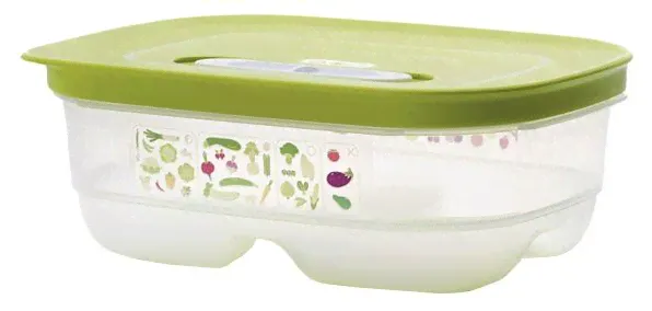 Tupperware Контейнер "Умный холодильник" 800 мл прозрачный/зеленый-0