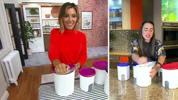 Tupperware 3-Piece One-Touch Canister Storage Set on QVC