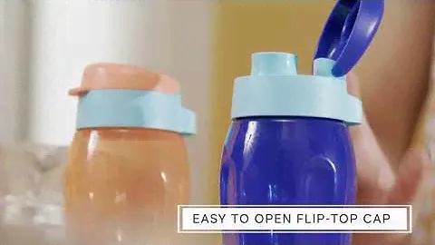 Tupperware Aquaslim Water Bottles - Pink & Blue