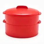 Tupperware Пароварка двухуровневая красная-4