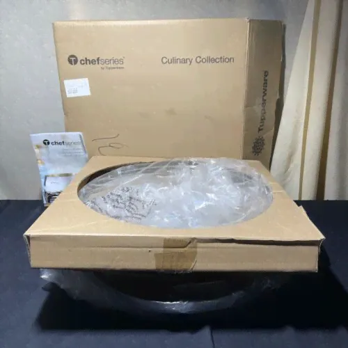 Tupperware Chef Series Casserole Fry Pan With Cover 14-Inc/36cm Qt/ 4.3 - 4L-0