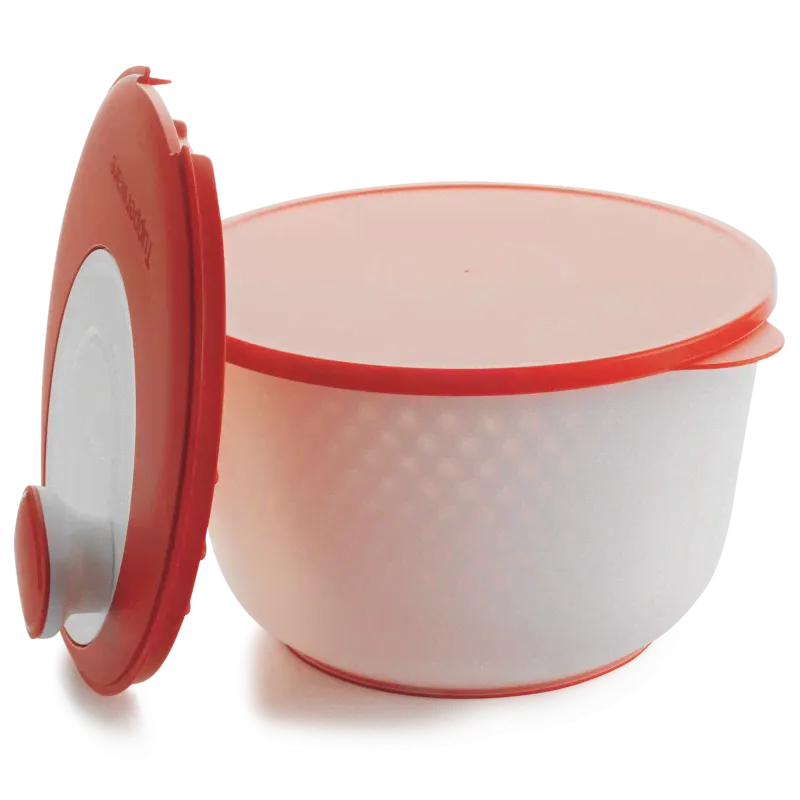 🛍 Сушилка для салатов Tupperware, 3,8 л, белая, красная-1