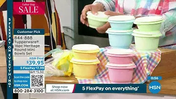 Tupperware 16piece Heritage Round Mini Bowls Set