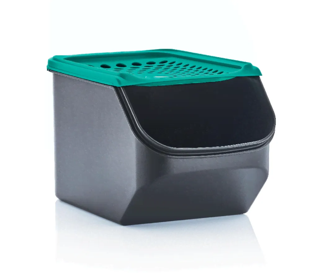 Контейнер для лука, чеснока Tupperware "Дыхание" 3л, Зеленый;черный-0