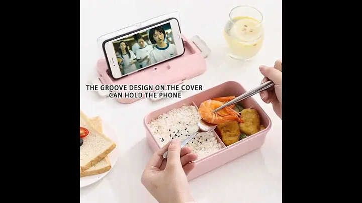 Only 20K aja, Kotak Bekal/ Lunch Box Anti Tumpah Free Sendok dan Sumpit Bahan Wheat Straw0