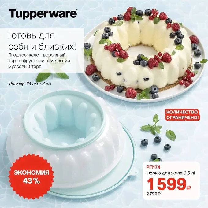 Форма для желе, холодных закусок и десертов - Tupperware™.-1