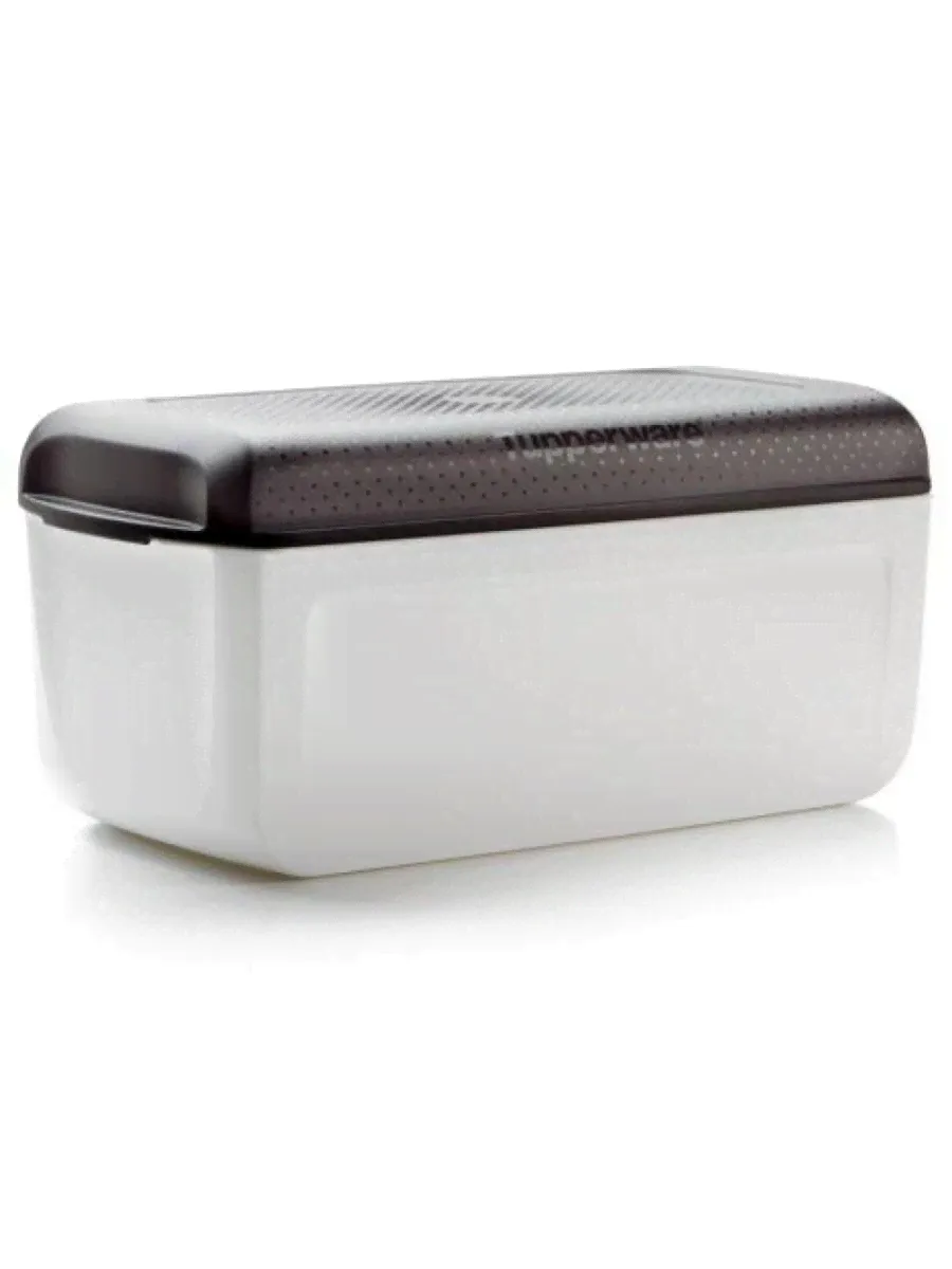 Хлебница Tupperware с дышащей мембраной прямоугольная малая 3л, Белый;черный, хранение-0